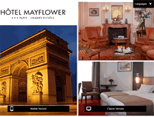 Tablet Screenshot of hotelmayflowerparis.com